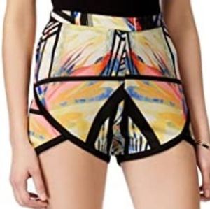 MATERIAL GIRL HIGH-WAISTED  GEOMETRIC PRINT ROUND HEM WOMEN'S SMALL/ JR LARGE